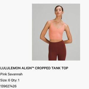 LULULEMON Align Cropped tank top🧘🏻‍♀️